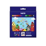 مداد رنگی کلاسیک بلند شش ضلعی جعبه مقوایی 24 رنگ