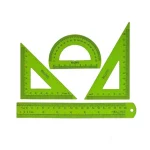 ست گونیا 4 عددی نقاله خط کش
