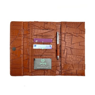 کیف چک چرم سه لت مگنتی بندک دار کاترین وتوس کد 845