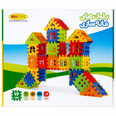 بازی فکری بلوک های خانه سازی RED TOYS