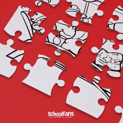 ست 60 تکه همراه با پازل SCHOOLFANS FA92407 —