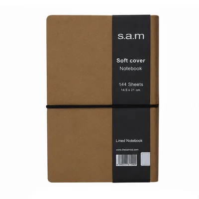 دفتر 144 برگ خط دار اروپایی جلد چرم سام SAM