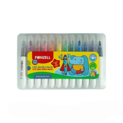 ماژیک رنگ آمیزی 12 رنگ SUPER WASHABLE فونزل 685002